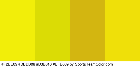 #F2EE09 #DBDB06 #D3B610 #EFE009 Colors