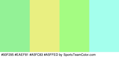 #93F295 #EAEF81 #A5FC83 #A5FFED Colors