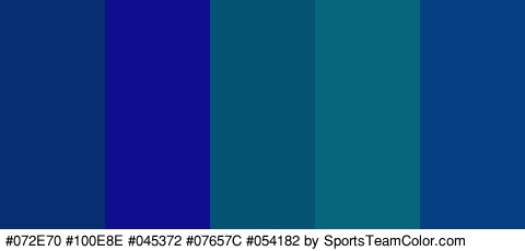 #072E70 #100E8E #045372 #07657C #054182 Colors