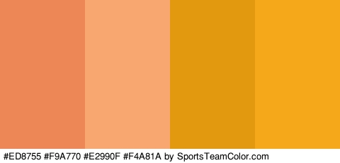 #ED8755 #F9A770 #E2990F #F4A81A Colors