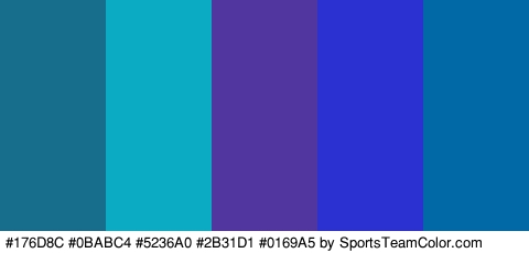 #176D8C #0BABC4 #5236A0 #2B31D1 #0169A5 Colors