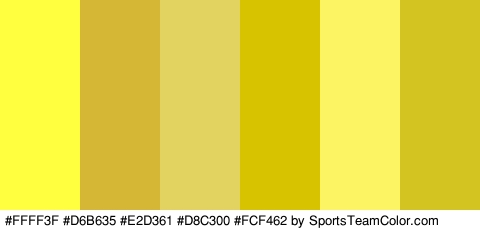 #FFFF3F #D6B635 #E2D361 #D8C300 #FCF462 #D3C421 Colors