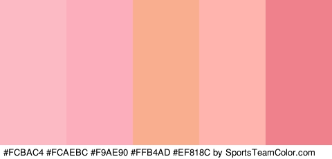 #FCBAC4 #FCAEBC #F9AE90 #FFB4AD #EF818C Colors