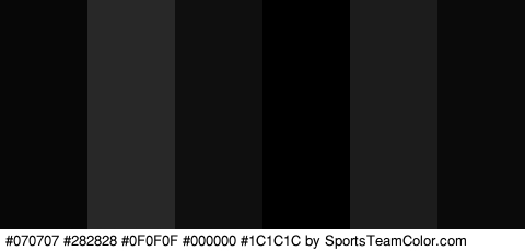 #070707 #282828 #0F0F0F #000000 #1C1C1C #0A0A0A Colors