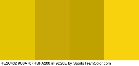 #E2C402 #C6A707 #BFA200 #F9D20E Colors