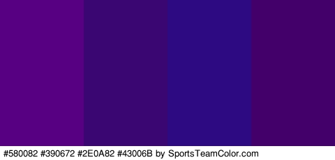 #580082 #390672 #2E0A82 #43006B Colors