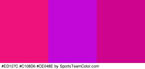 #ED127C #C108D6 #CE048E Colors