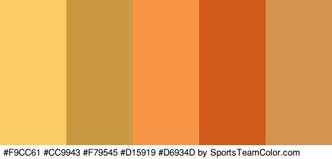 #F9CC61 #CC9943 #F79545 #D15919 #D6934D Colors