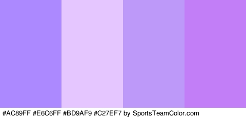 #AC89FF #E6C6FF #BD9AF9 #C27EF7 Colors