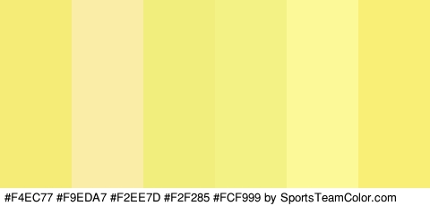 #F4EC77 #F9EDA7 #F2EE7D #F2F285 #FCF999 #F9EF77 Colors