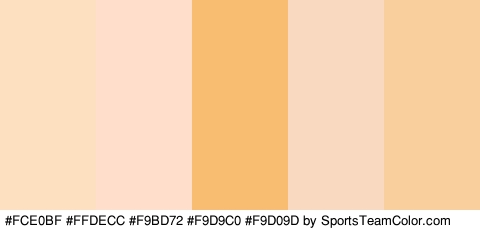 #FCE0BF #FFDECC #F9BD72 #F9D9C0 #F9D09D Colors