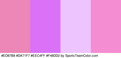 #ED87B8 #DA71F7 #EEC4FF #F48DD2 Colors