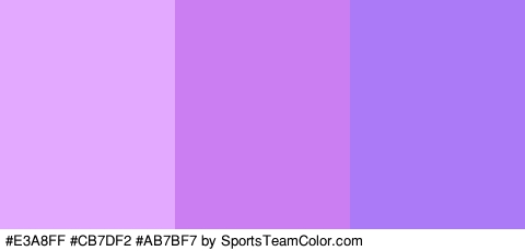 #E3A8FF #CB7DF2 #AB7BF7 Colors