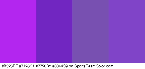 #B326EF #7126C1 #7750B2 #8044C9 Colors