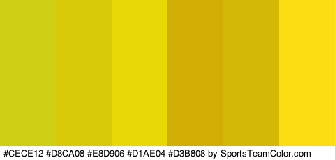 #CECE12 #D8CA08 #E8D906 #D1AE04 #D3B808 #FCDD14 Colors