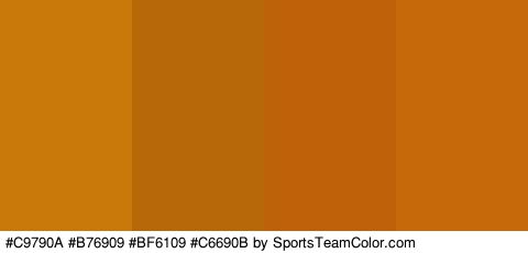 #C9790A #B76909 #BF6109 #C6690B Colors