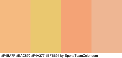 #F4BA7F #EAC870 #F4A377 #EFB694 Colors