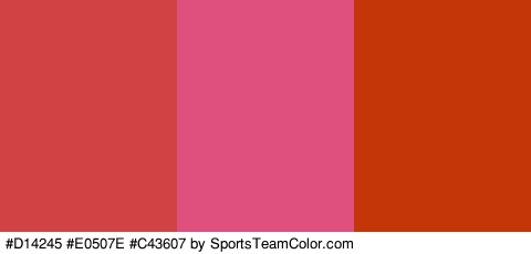 #D14245 #E0507E #C43607 Colors