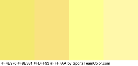 #F4E970 #F9E381 #FDFF93 #FFF7AA Colors