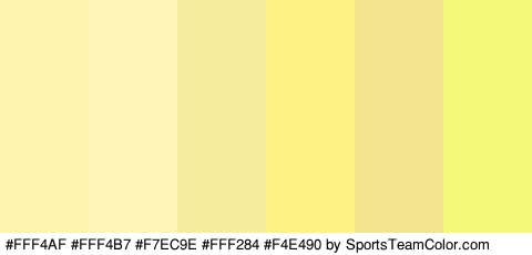 #FFF4AF #FFF4B7 #F7EC9E #FFF284 #F4E490 #F5F97A Colors