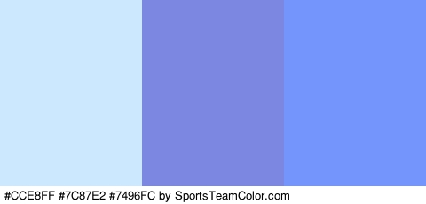 #CCE8FF #7C87E2 #7496FC Colors