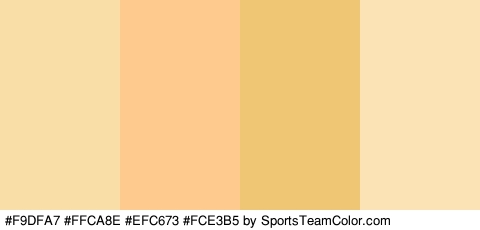 #F9DFA7 #FFCA8E #EFC673 #FCE3B5 Colors