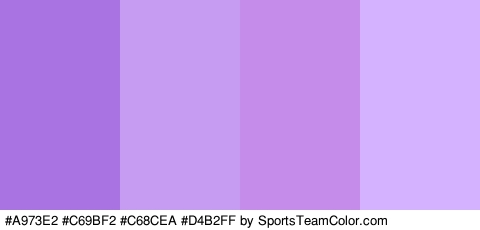 #A973E2 #C69BF2 #C68CEA #D4B2FF Colors