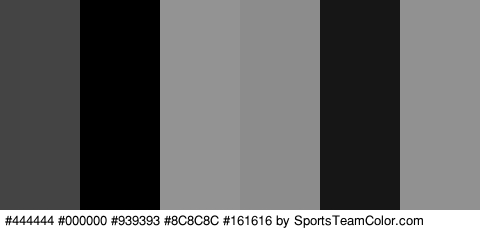 #444444 #000000 #939393 #8C8C8C #161616 #919191 Colors