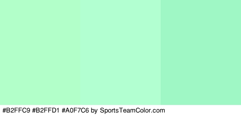 #B2FFC9 #B2FFD1 #A0F7C6 Colors