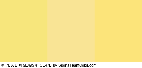 #F7E67B #F9E495 #FCE47B Colors