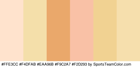 #FFE3CC #F4DFAB #EAA96B #F9C2A7 #F2D293 #F7DFAD Colors