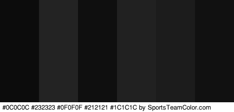 #0C0C0C #232323 #0F0F0F #212121 #1C1C1C #111111 Colors