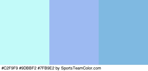 #C2F9F9 #9DBBF2 #7FB9E2 Colors