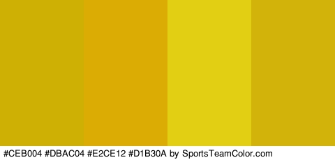 #CEB004 #DBAC04 #E2CE12 #D1B30A Colors