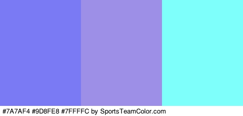 #7A7AF4 #9D8FE8 #7FFFFC Colors