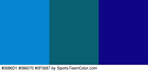 #0686D1 #086070 #0F0687 Colors