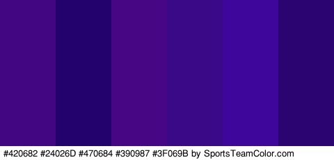 #420682 #24026D #470684 #390987 #3F069B #2B0472 Colors