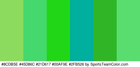 #8CDB5E #45D86C #21D617 #00AF9E #2FB526 #58DD6E Colors