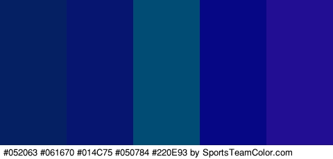 #052063 #061670 #014C75 #050784 #220E93 Colors