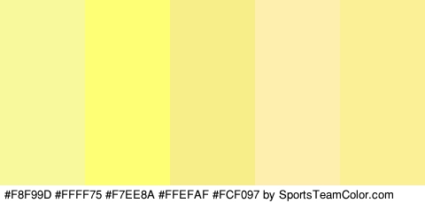 #F8F99D #FFFF75 #F7EE8A #FFEFAF #FCF097 Colors