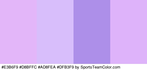 #E3B6F9 #D8BFFC #AD8FEA #DFB3F9 Colors