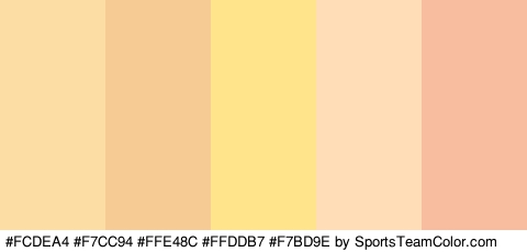 #FCDEA4 #F7CC94 #FFE48C #FFDDB7 #F7BD9E Colors