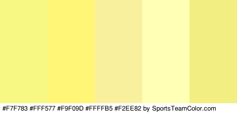 #F7F783 #FFF577 #F9F09D #FFFFB5 #F2EE82 Colors