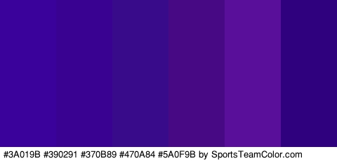 #3A019B #390291 #370B89 #470A84 #5A0F9B #2F017F Colors