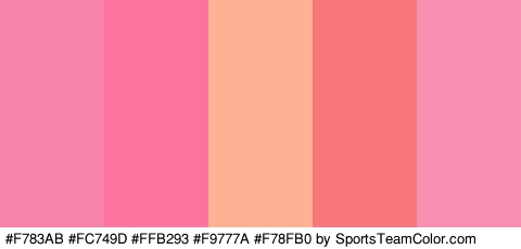 #F783AB #FC749D #FFB293 #F9777A #F78FB0 Colors