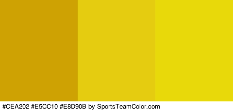 #CEA202 #E5CC10 #E8D90B Colors