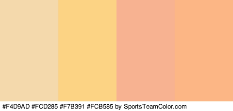 #F4D9AD #FCD285 #F7B391 #FCB585 Colors