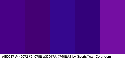 #480087 #440072 #34078E #33017A #740EA3 Colors