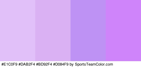 #E1C0F9 #DAB2F4 #BD92F4 #D084F9 Colors