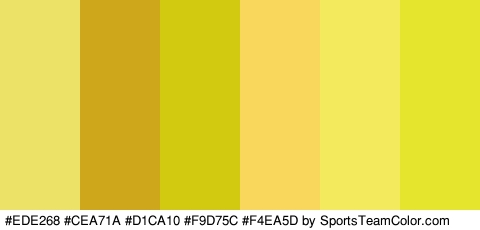 #EDE268 #CEA71A #D1CA10 #F9D75C #F4EA5D #E5E52D Colors